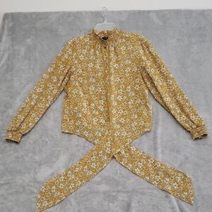 1. State Mustard Floral Top